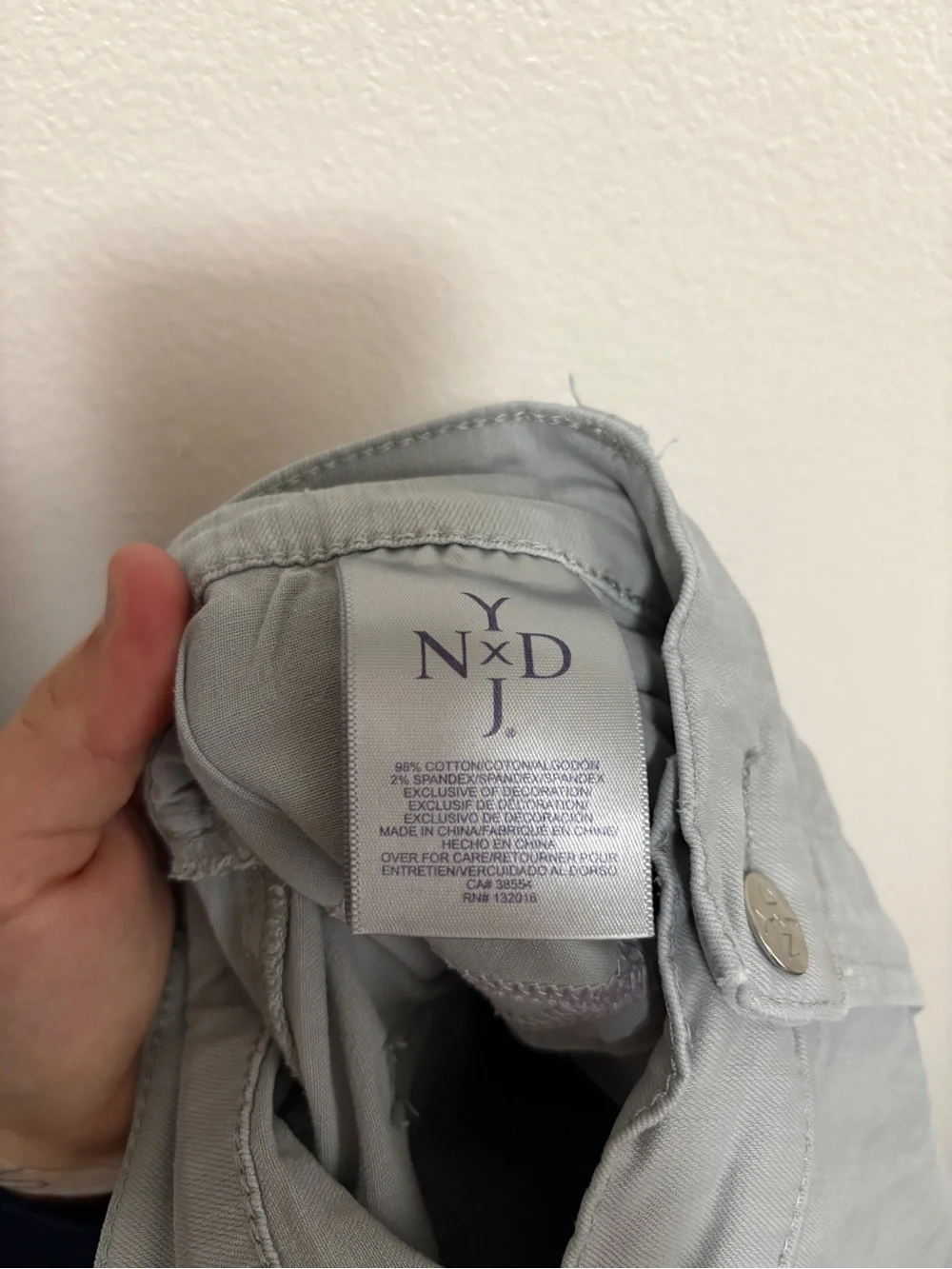 NYDJ Women's Casual Crop Jeans in Light Gray Green 12